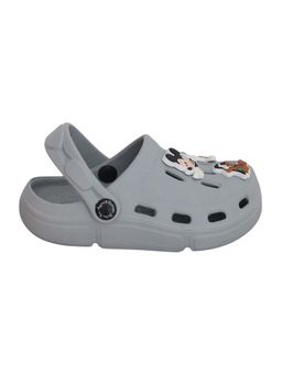 Hopscotch - Boys Mickey Mouse Grey Applique Clogs