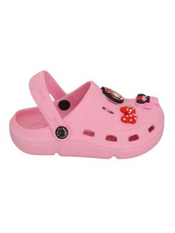 Hopscotch - Girls Minnie Mouse Pink Applique Clogs