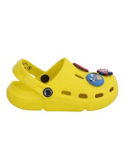 Hopscotch - Boys Captain America Yellow Applique Clogs