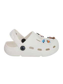 Hopscotch - Boys Mickey Mouse Cream Applique Clogs