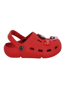 Hopscotch - Girls Mickey Mouse Red Applique Clogs