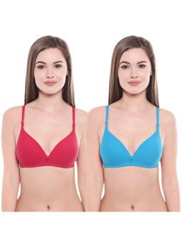 Bodycare - Pack Of 2 Lightly Padded T-Shirt Bra - Multi Color