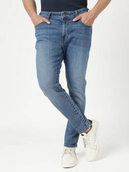 Wrangler - Men Bostin Cropped Blue Jeans (Slim)