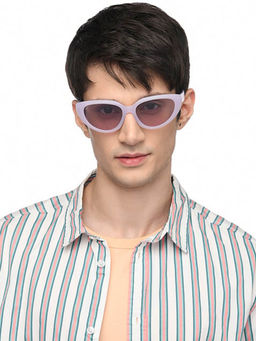 Vincent Chase - Unisex Pillow Purple Lens Full Rim Sunglasses