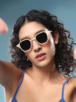 Haute Sauce - Women Phantos Brown Lens Full Rim Sunglasses