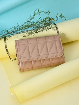 Haute Sauce - Brown Sling Bag with Chain Strap