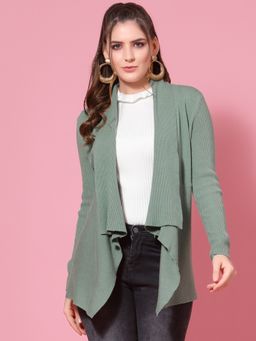 Mafadeny - Women Winter Wear Green Shrug