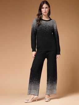 Mafadeny - Women Winter Wear Black Stylish Co-ords (Set of 2)