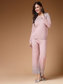 Mafadeny - Women Winter Wear Peach Stylish Co-ords (Set of 2)