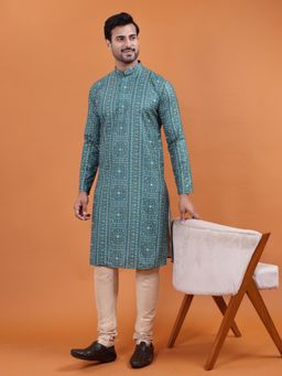 TABARD - Green Cotton Kurta for Men