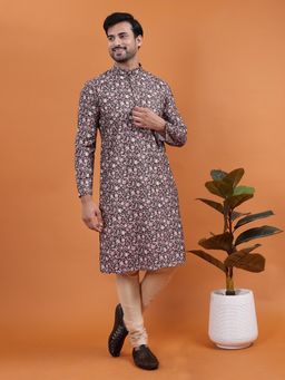 TABARD - Brown Cotton Kurta for Men
