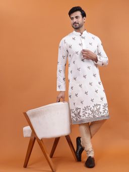 TABARD - White Cotton Kurta for Men