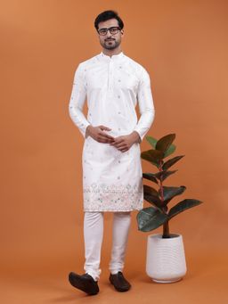 TABARD - White Cotton Kurta for Men