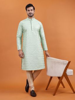 TABARD - Green Cotton Kurta for Men