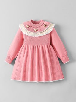 Hopscotch - Pink Bow Applique Dress
