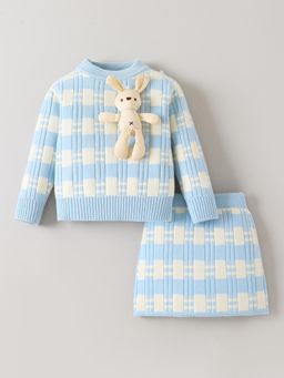 Hopscotch - Checks Sweater with Skirt