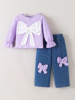 Hopscotch - Cherry Applique Top with Jeans