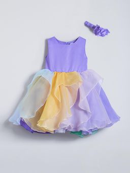 Hopscotch - Ruffle Accent Dress with Headband