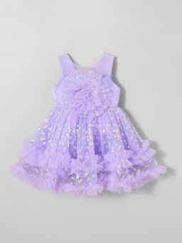 Hopscotch - Oversized Floral Applique Dress