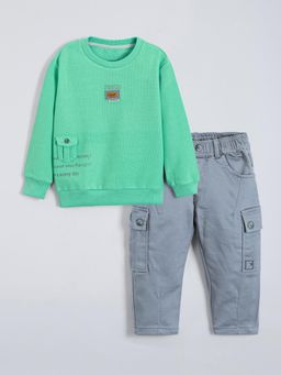 Hopscotch - Textured Sweatshirt and Pant