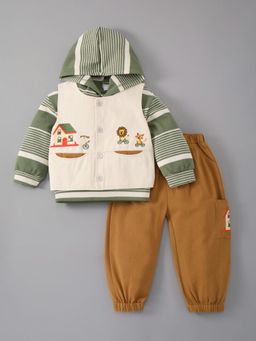 Hopscotch - Stripes Shirt with Jacket & Pant