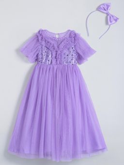 Hopscotch - Sequin Embellished Gown with Headband