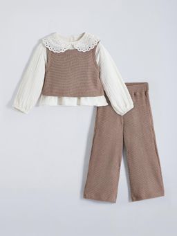 Hopscotch - Textured Top with Pant