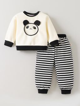 Hopscotch - Panda Applique Sweatshirt with Joggers
