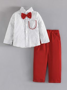 Hopscotch - Stripes Shirt with Pant and Bow
