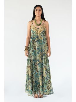 Nikita Vishakha - Green Diana Embroidered Dress