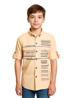 CAVIO - Boys Full Sleeves Casual Graphic Printed Shirt