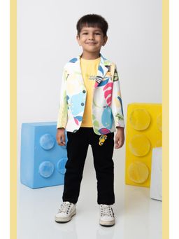 Little Collars - Lemon Boys Fun and Bright Blazer with T-Shirt & Trouser, Keychain