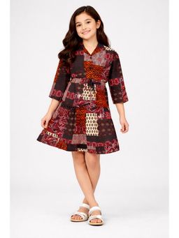 PICCOLO - Multi-Color Patch Print Skirt and Shirt