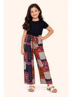 PICCOLO - Black Elasticated Parallel T-Shirt with Pant