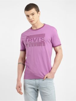 Levi's - Mens Purple Brand Logo Crew Neck T-shirt