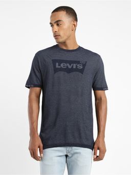 Levi's - Mens Striped Round Neck T-shirt