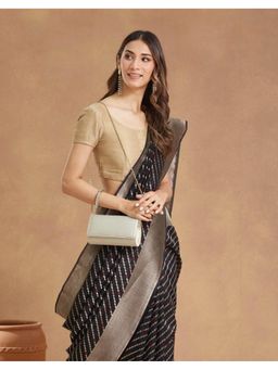 Fabindia - Off White Silk Blend Clutch with Detachable Strap (S)