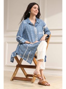 Biba - Women Blue Rayon Kurti