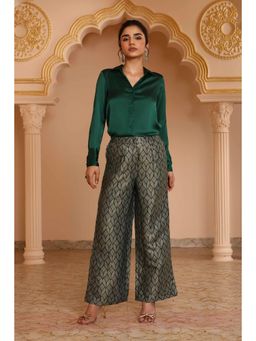 Biba - Women Green Polyester Shirt with Pant