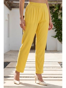 W - Yellow Rayon Pant
