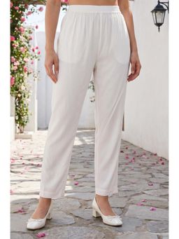 W - Off White Rayon Pant
