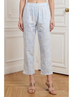 W - Blue Pure Cotton Pant