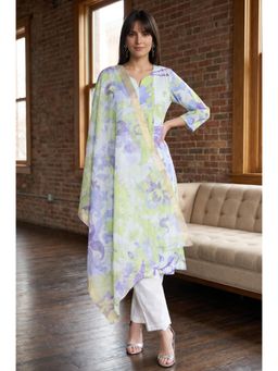 W - Multi-Colour Polyester Dupatta
