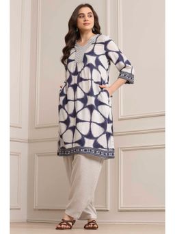 Biba - Women Blue Rayon Kurta with Pant