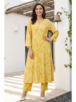 W - Mustard Rayon Kurta
