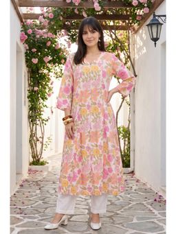 W - Off White Rayon Kurta