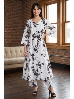 W - Black Pure Cotton Kurta