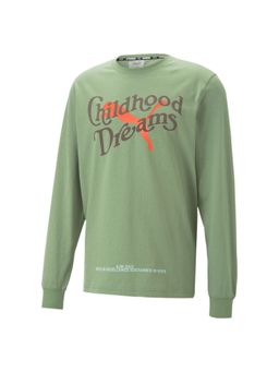 Puma - Childhood Dreams Ls Mens Green T-shirt