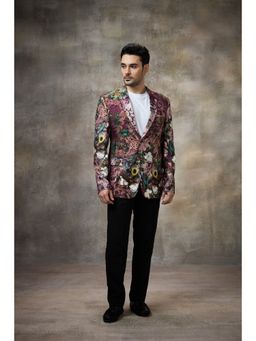 Rivaar by Rocky Star - Maroon Printed Blazer