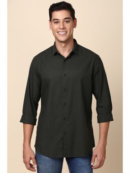 Allen Solly - Men Green Slim Fit Stripes Full Sleeves Casual Shirt